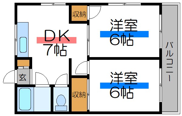 コーポ昭喜 205号室 間取り