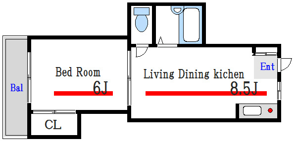 ハイムウチダ   間取り