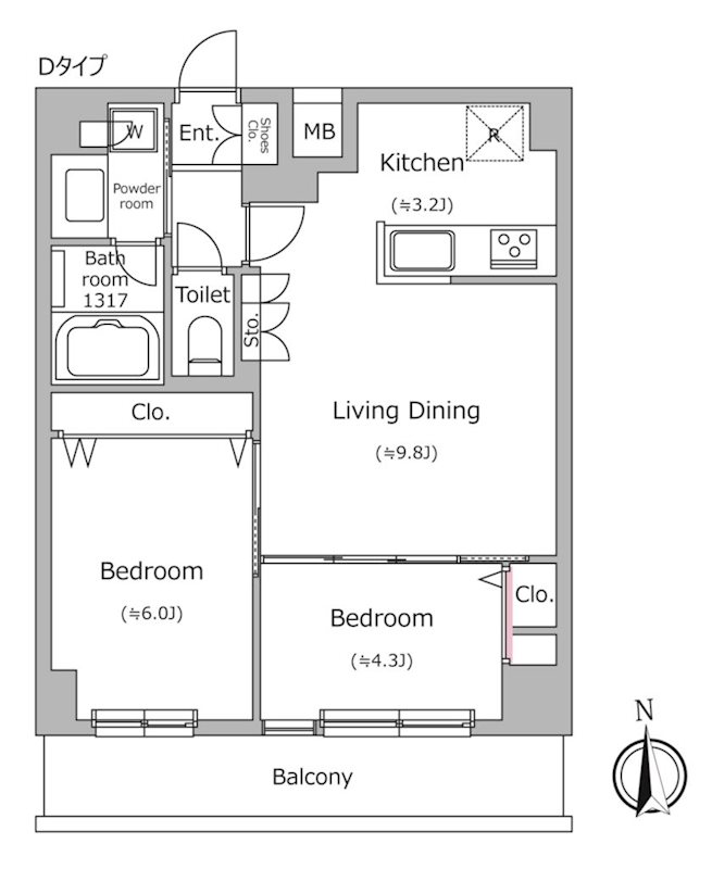 ドゥーエ南千住 間取り