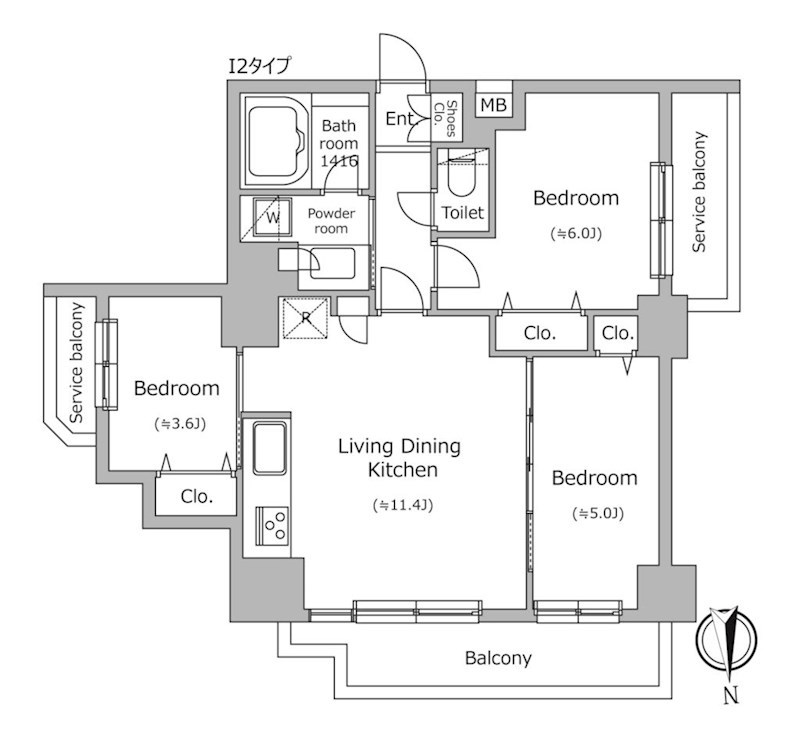 ドゥーエ南千住  間取り