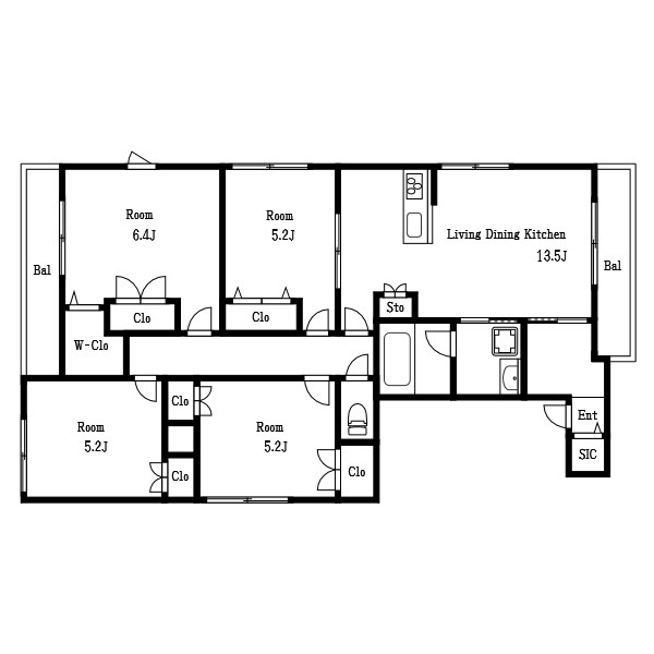 南葛西６丁目メゾン・北棟 間取り図
