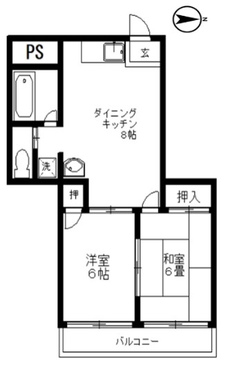 シェモア・モリタ 202号室 間取り