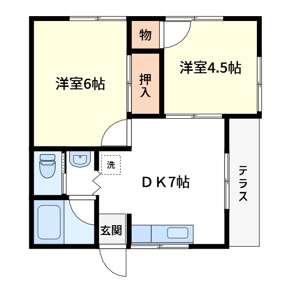 ビベンダⅠ 102号室 間取り