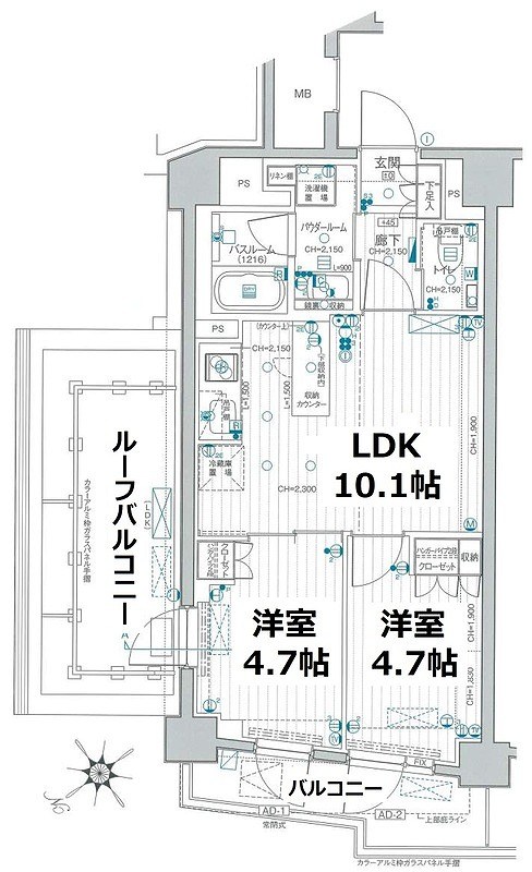 パレステージ町屋参番館 間取り