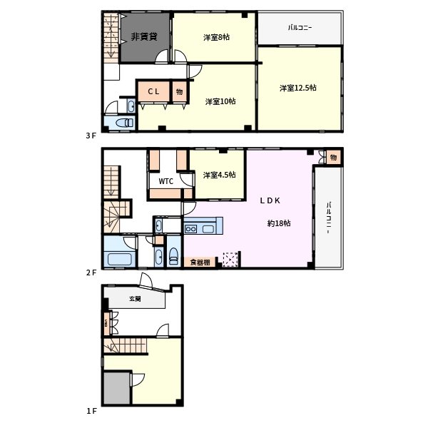 さかいビル 2-3階号室 間取り
