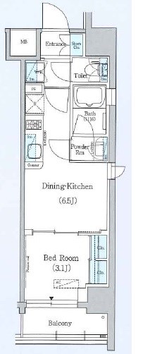 アーバネックス浅草  604号室 間取り