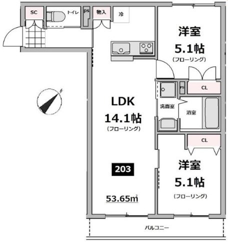 仮称）メゾン・ド・ソレイユ 間取り
