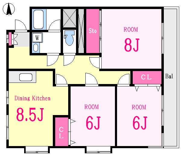 リカーハイツ 306号室 間取り