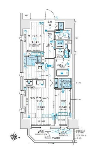 デュオステージ北千住Ⅲ 間取り図