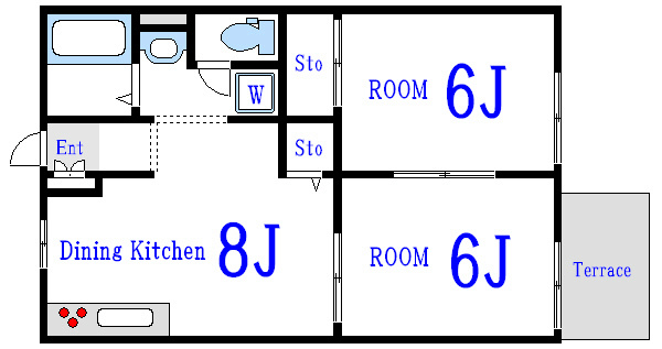 アビタシオン松江B 間取り図