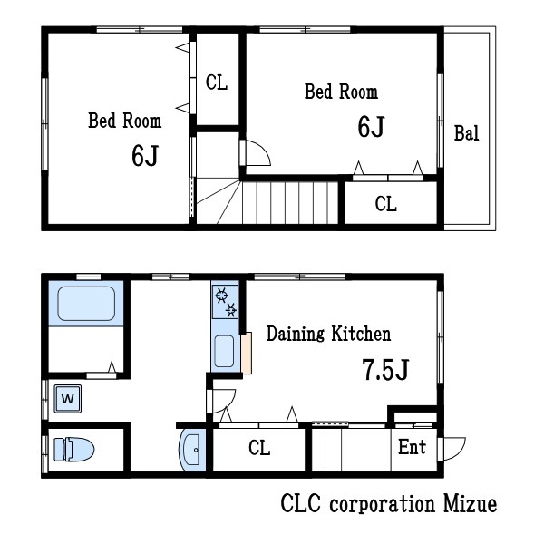 コーポ楓 101号室 間取り