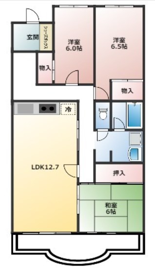 リバービュウハイツ 間取り図