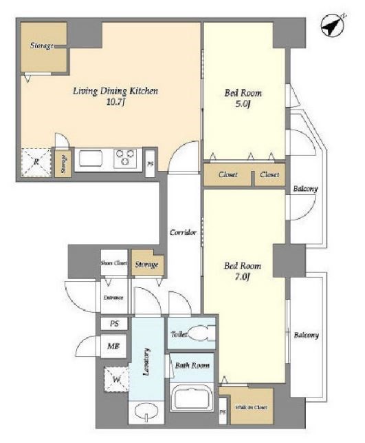 ミレドゥーエ門前仲町 間取り