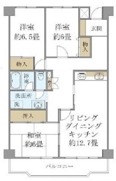 リバービュウハイツ 間取り図