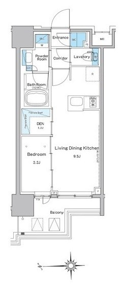 ルフォンプログレ門前仲町プレミア 間取り図