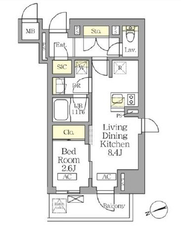 テラス北千住 505号室 間取り