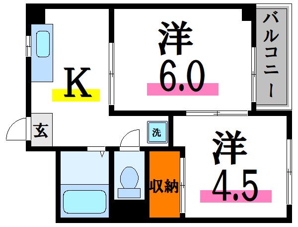 角栄マンション 間取り図