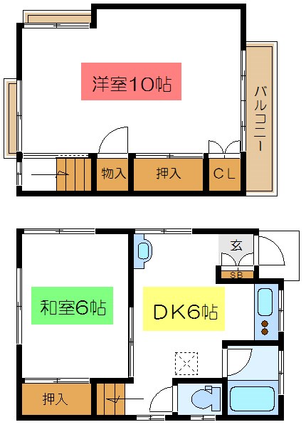 石塚貸家 間取り図