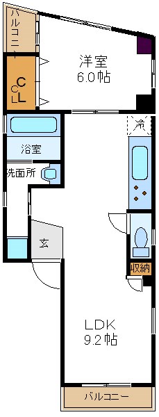 エトワールケー   間取り図