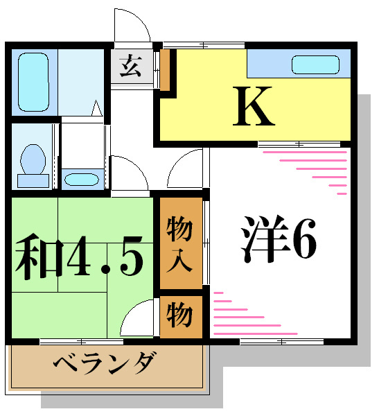 ブルーハイツＢ棟 間取り図