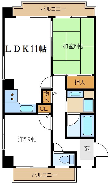 フォレストコート四ツ木 間取り図