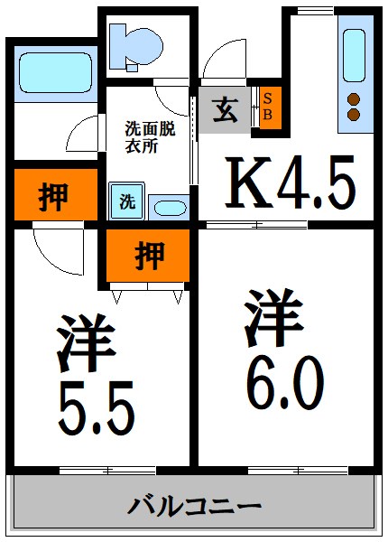 マンションK 間取り図