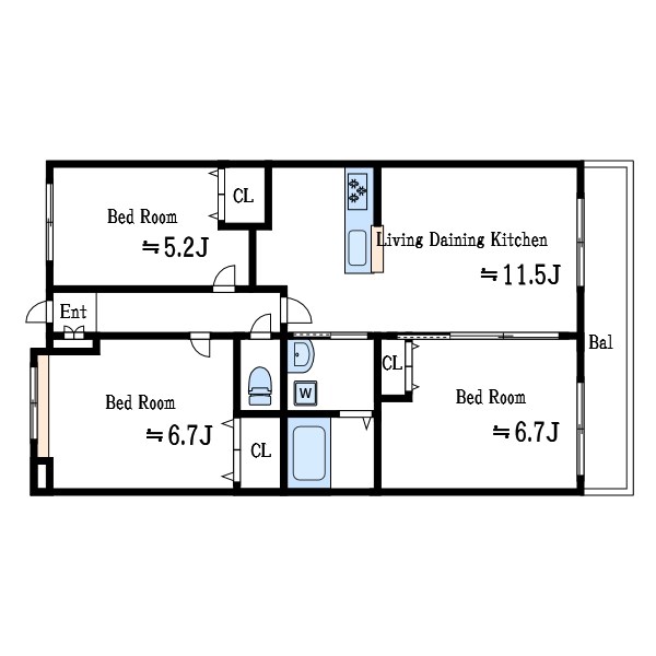 TRINITY 間取り図
