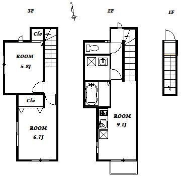 ウラノス小松川 間取り図