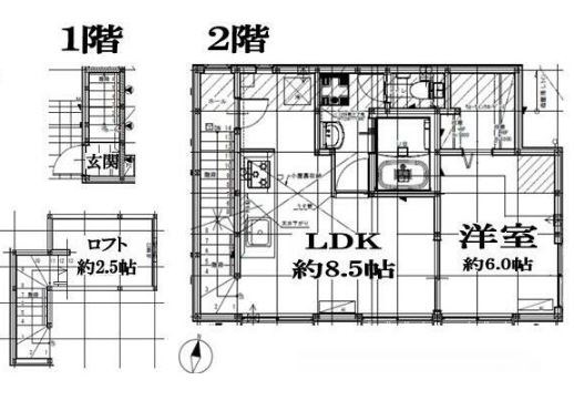 無添加タウン葛飾B棟 間取り図