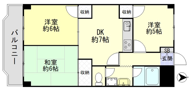 ドミール四つ木 間取り図