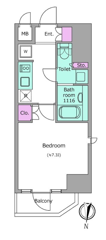 ドゥーエ日暮里 間取り図