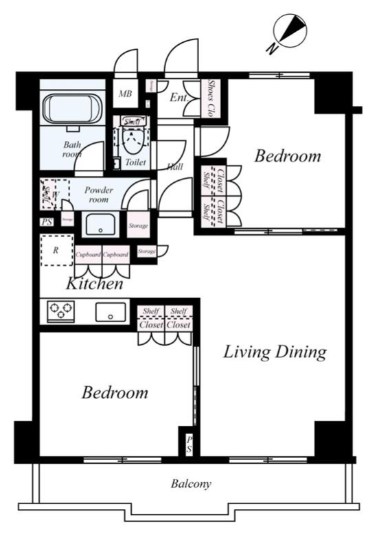 ルーブル王子本町 間取り図