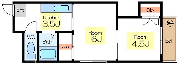 コーポＳＵＮ 502号室 間取り