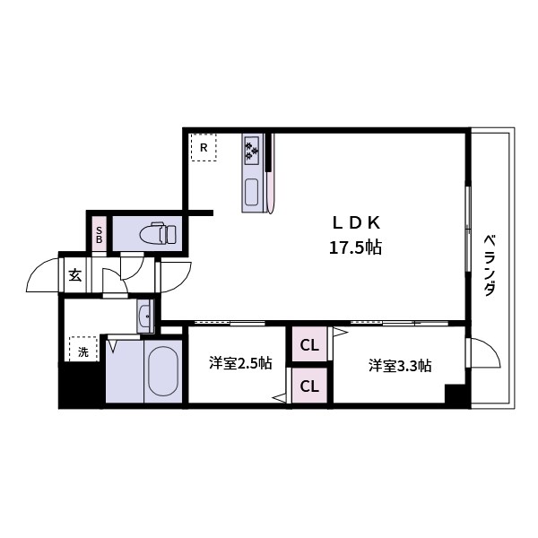 アルファコート瑞江 203号室 間取り