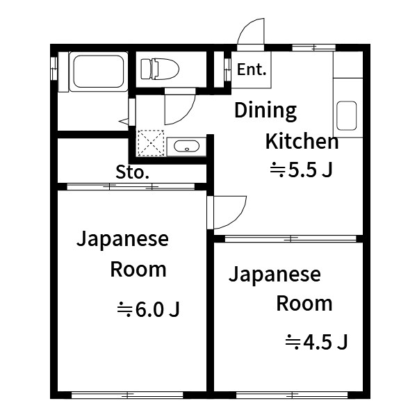 浜中コーポ 間取り図