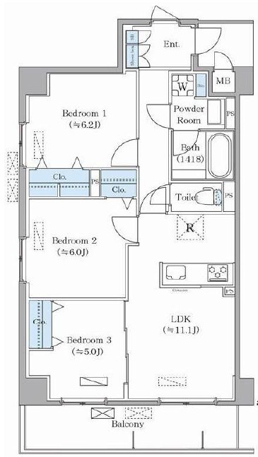 Daiwa　Grace　Maison亀有 間取り