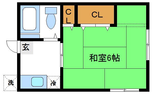 グリーンハイツ 201号室 間取り