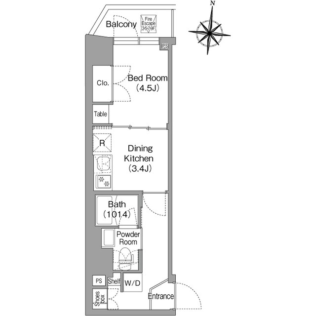 コンフォリア・リヴ木場ＥＡＳＴⅠ 間取り図