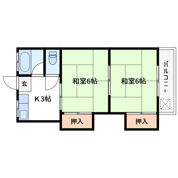 豊川コーポ 間取り図