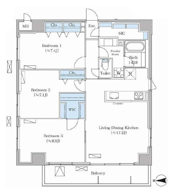 Daiwa　Grace　Maison亀有 間取り