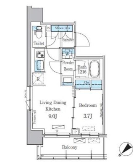 パークアクシス押上テラス 503号室 間取り