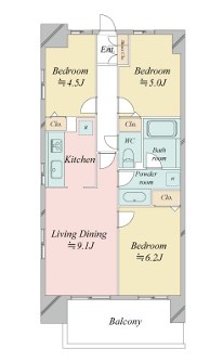レジディア南千住 間取り図