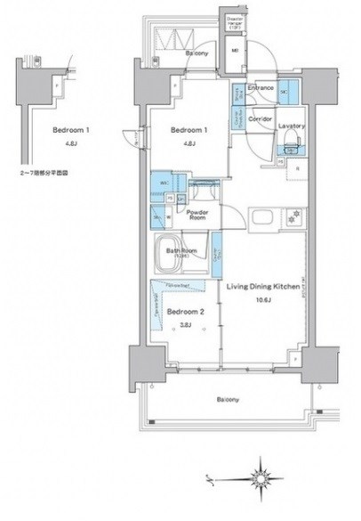 ルフォンプログレ門前仲町プレミア 間取り