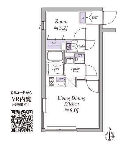 アトリオフラッツ清澄白河 間取り図