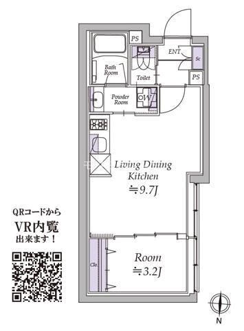 アトリオフラッツ清澄白河 間取り図