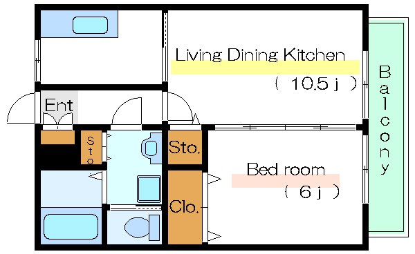 クレール・ド・リュンヌ 103号室 間取り
