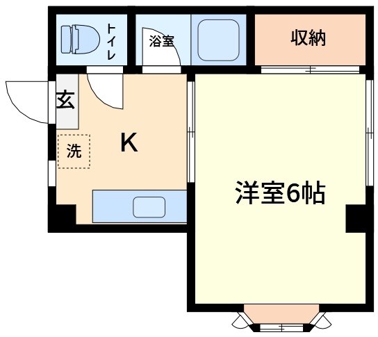 カーサ・エヴァンス 101号室 間取り
