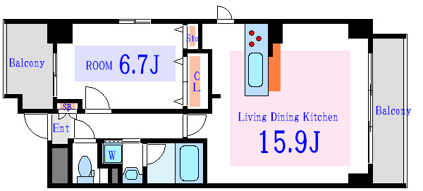 フィオーレ元浅草   間取り図