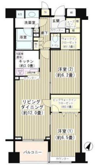 ＫＤＸレジデンス日本橋水天宮 間取り図