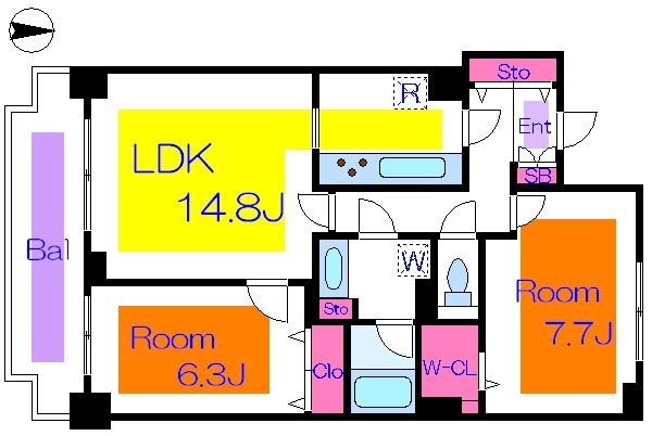 アコール北千住  間取り図